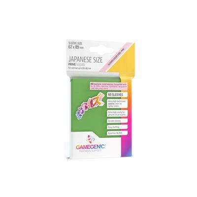 GAMEGENIC - Prime Japanese Sized Sleeves Green / Grün (60 Sleeves)