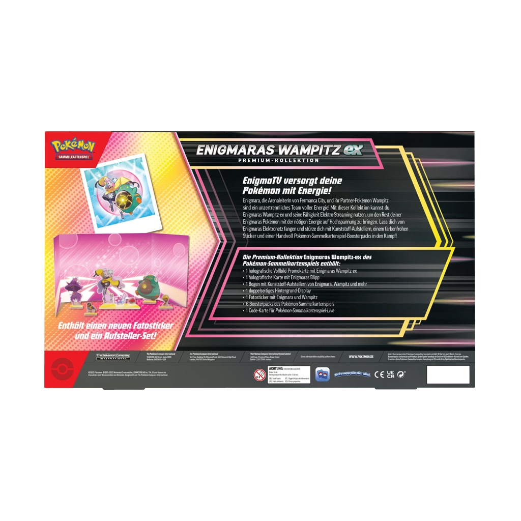 Pokemon Enigmaras Wampitz ex Premium Kollektion Deutsch