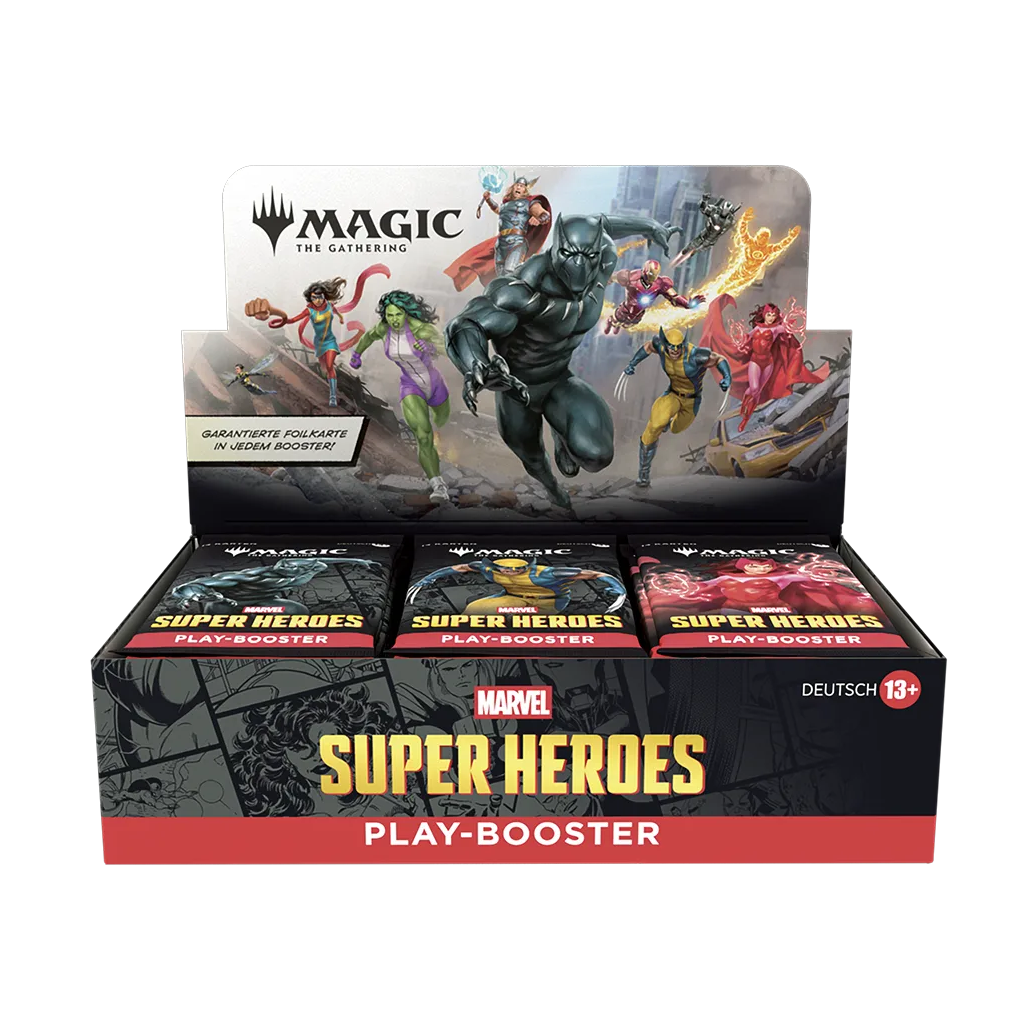 MTG - Magic the Gathering - Marvel Super Heroes - Play Booster Display (30 Packs) Deutsch