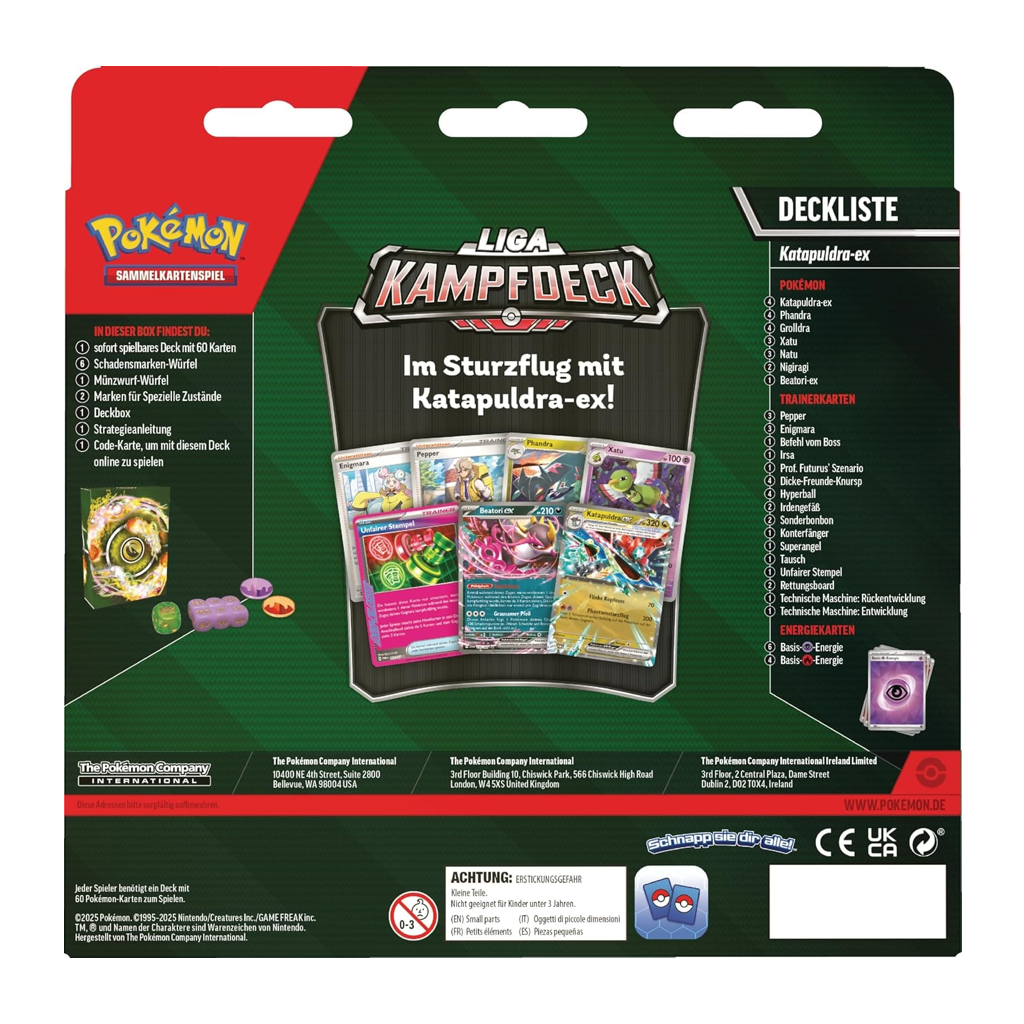 Pokemon Katapuldra ex Liga-Kampfdeck Deutsch